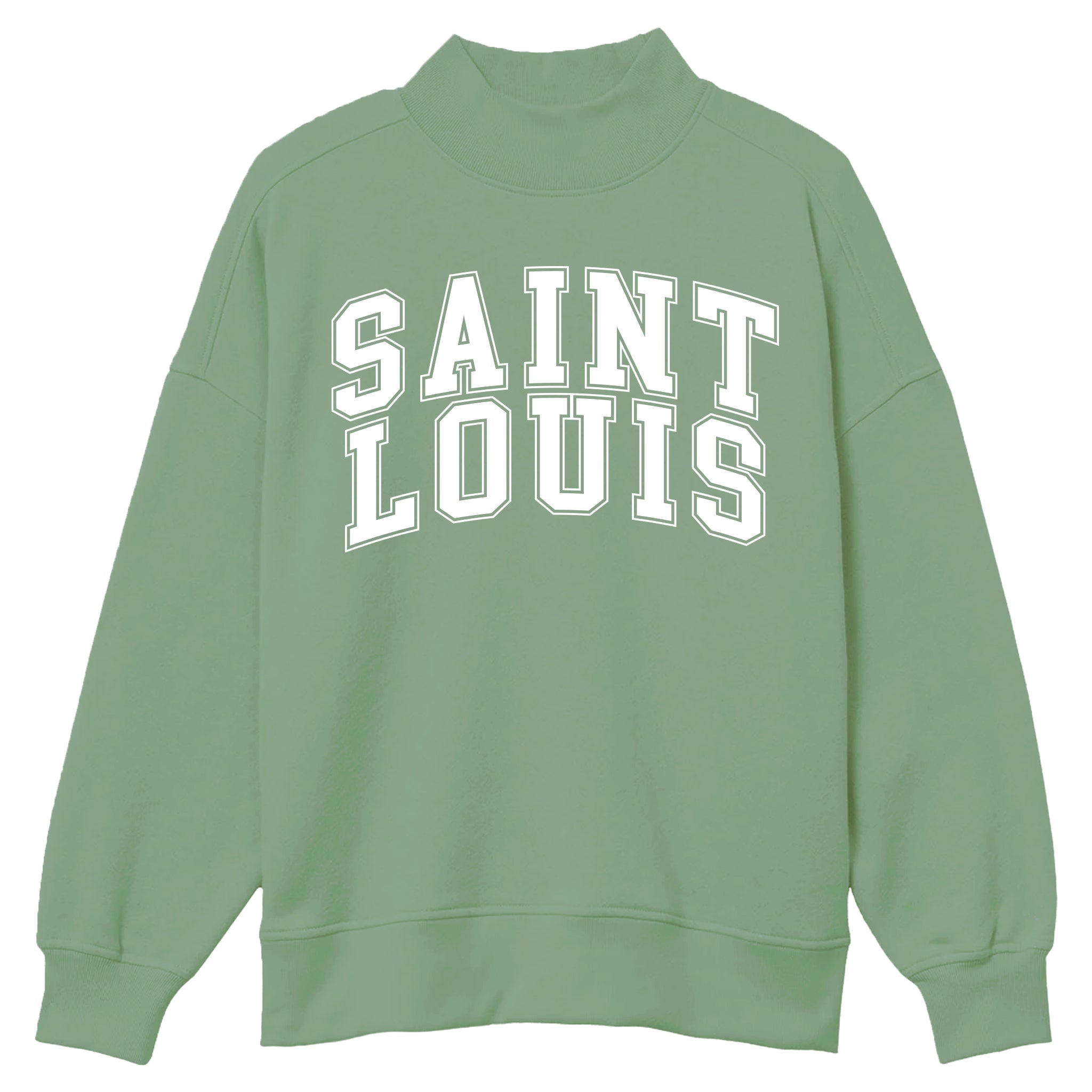 Saint Louis Mock-Neck Unisex Sweatshirt - Green – Series Six