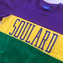 Load image into Gallery viewer, Mardi Gras Color Block Crewneck Unisex Sweatshirt
