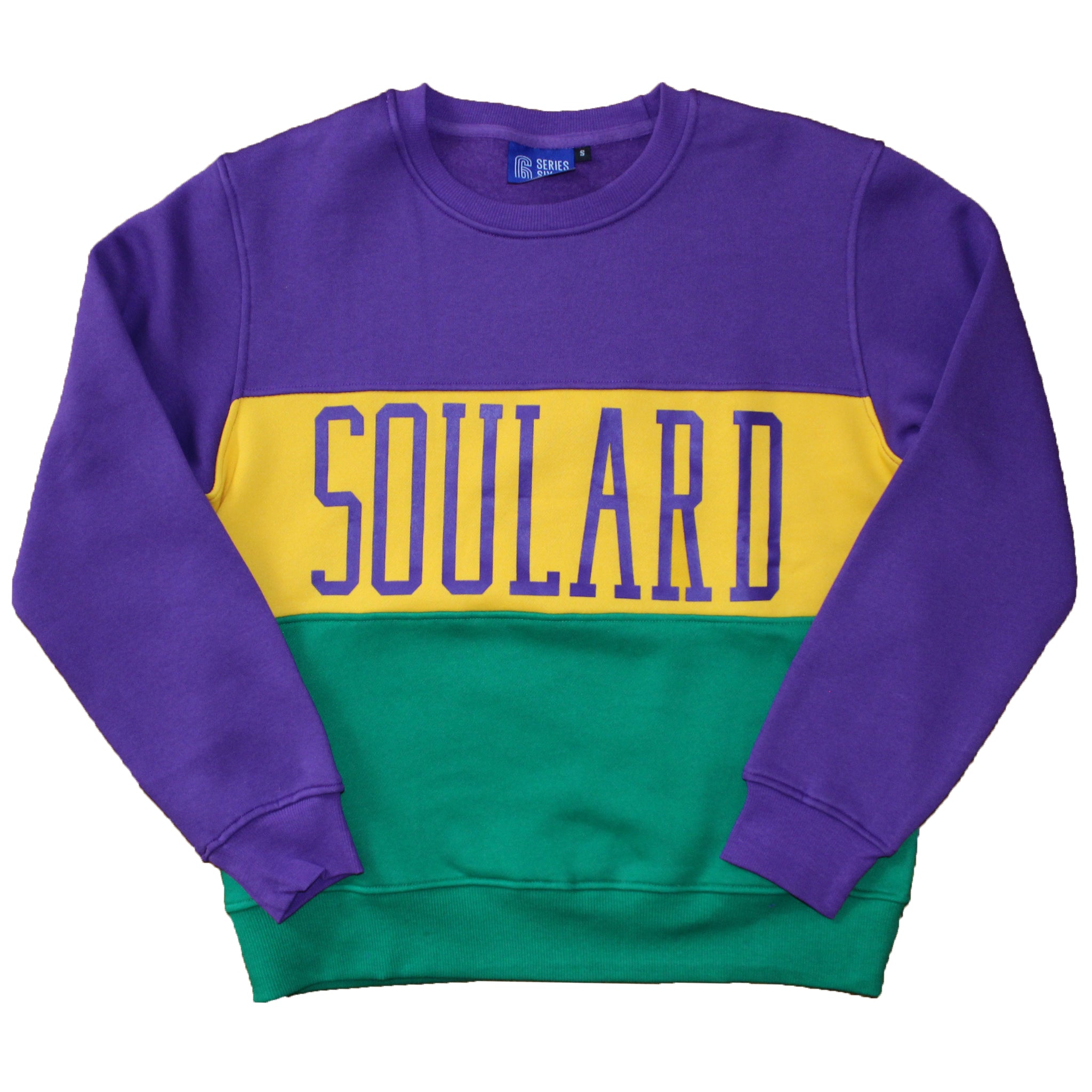 Mardi Gras Color Block Crewneck Unisex Sweatshirt – Series Six