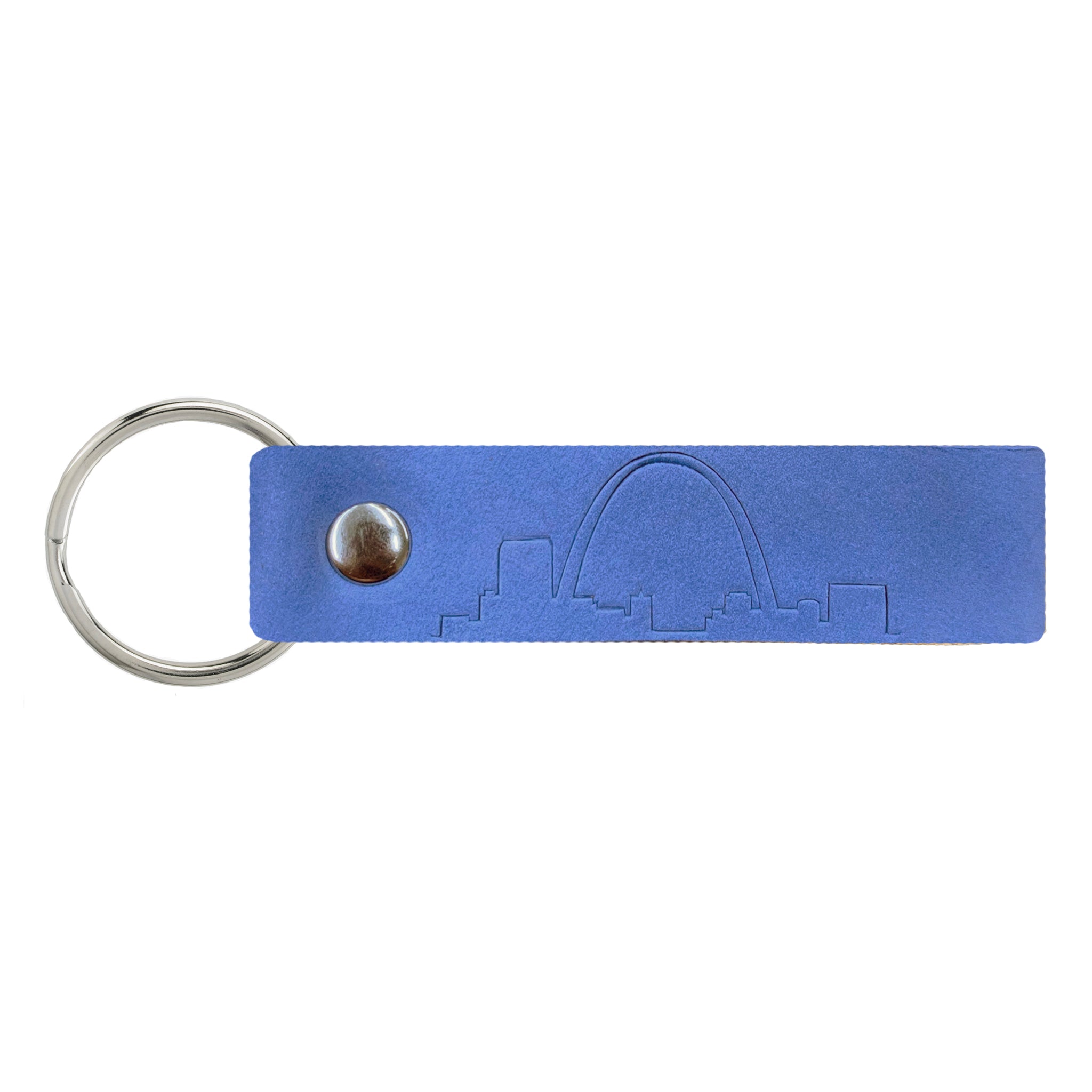 Hollis Leather St. Louis Key Chain Blue Stl