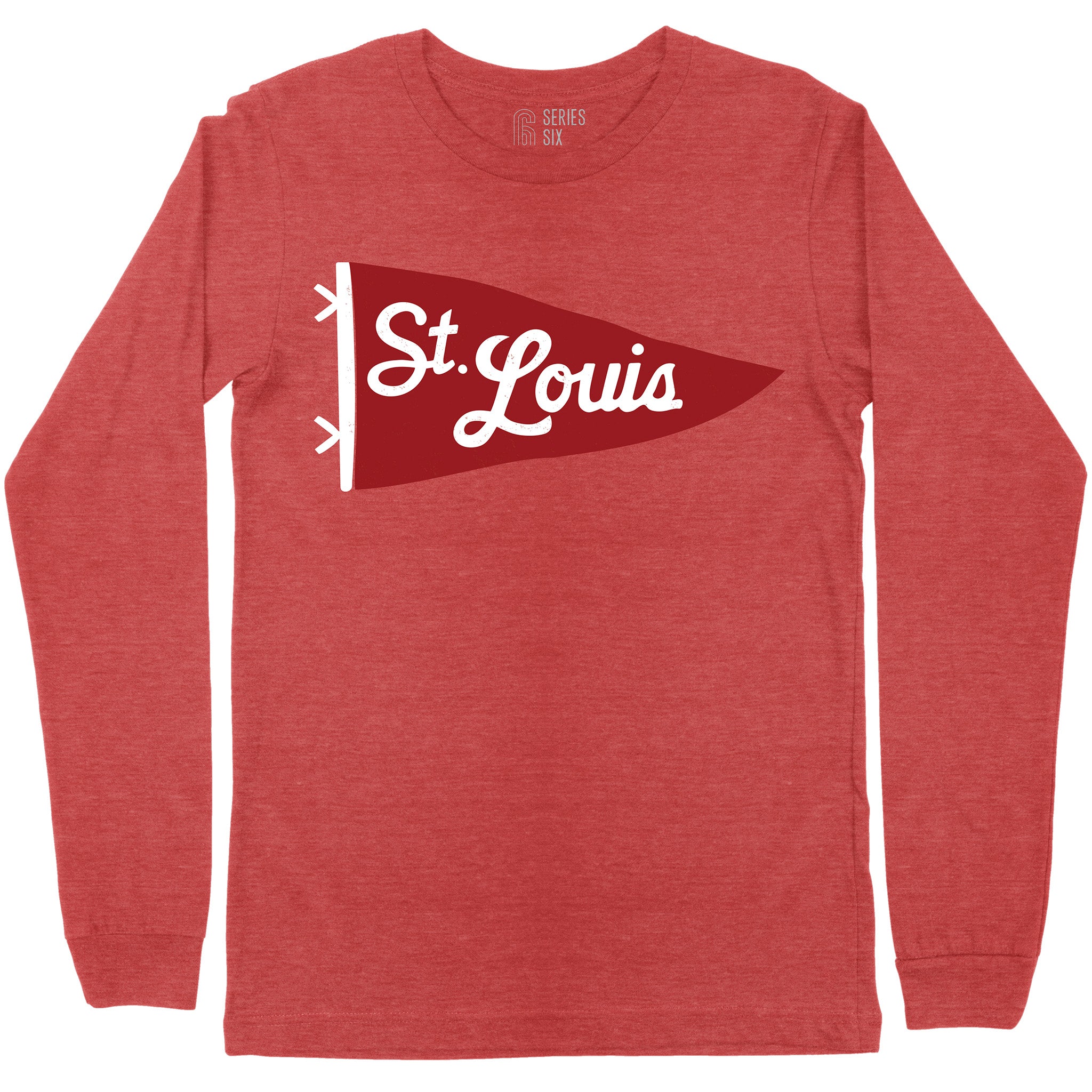 St. Louis Pennant Unisex Long Sleeve T-Shirt - Red – Series Six