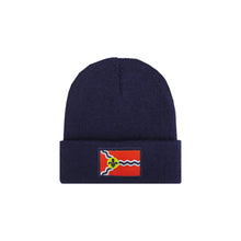 Load image into Gallery viewer, STL Flag Patch Baby Knit Beanie Hat - Navy
