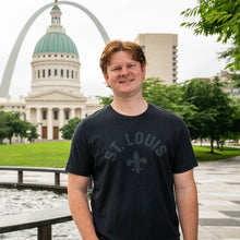 Load image into Gallery viewer, St. Louis Fleur de Lis Unisex Short Sleeve T-Shirt - Black
