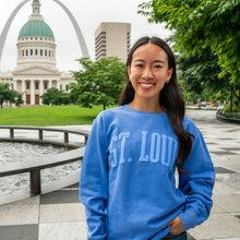 Load image into Gallery viewer, St. Louis Puff Comfort Colors Crewneck Unisex Sweatshirt - Blue
