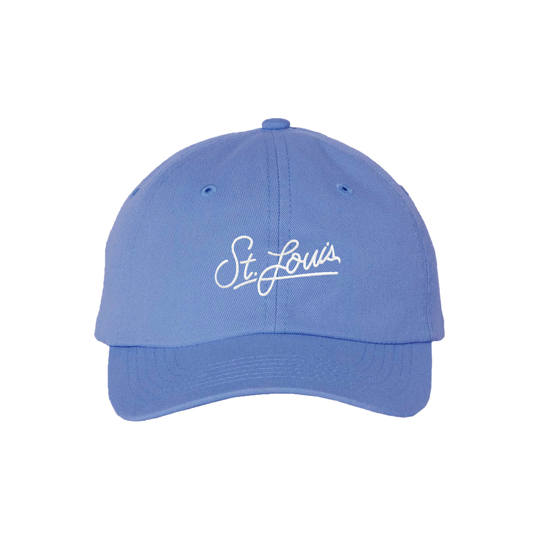 St. Louis Script Embroidered Youth Hat - Blue