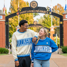 Load image into Gallery viewer, SLU Billikens Color Block Crewneck Unisex Sweatshirt - Royal
