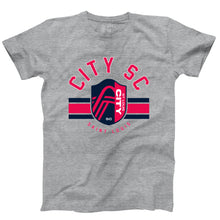 Load image into Gallery viewer, St. Louis CITY SC Crest Stripe Unisex Short Sleeve T-Shirt
