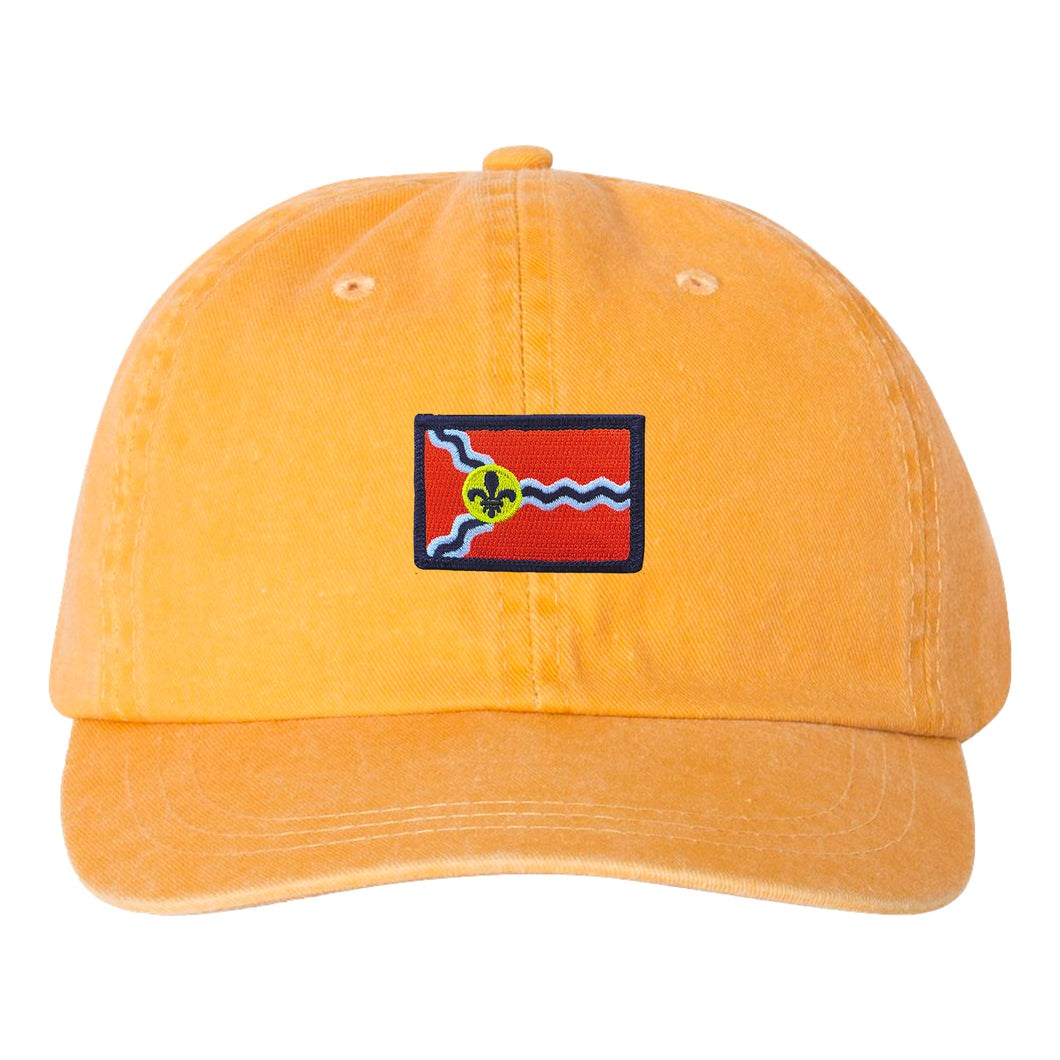 STL Flag Patch Soft Style Hat - Gold