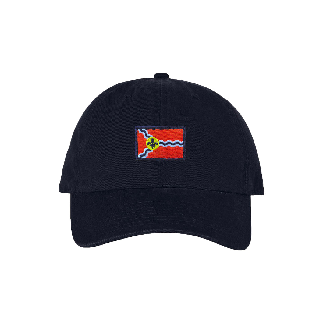 STL Flag Patch Youth Hat - Navy Blue