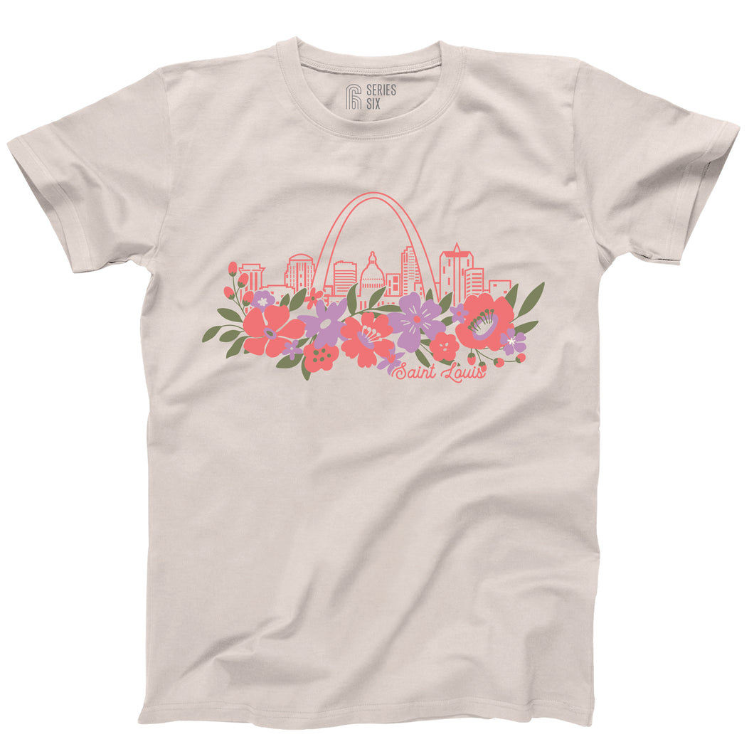 Floral Skyline Unisex Short Sleeve T-Shirt