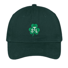 Load image into Gallery viewer, STL Shamrock Soft Style Hat - Forest Green
