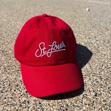 Load image into Gallery viewer, St. Louis Script Embroidered Youth Hat - Red
