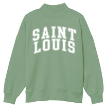 Load image into Gallery viewer, Saint Louis Mock-Neck Unisex Sweatshirt - Green
