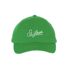 Load image into Gallery viewer, St. Louis Script Embroidered Youth Hat - Green
