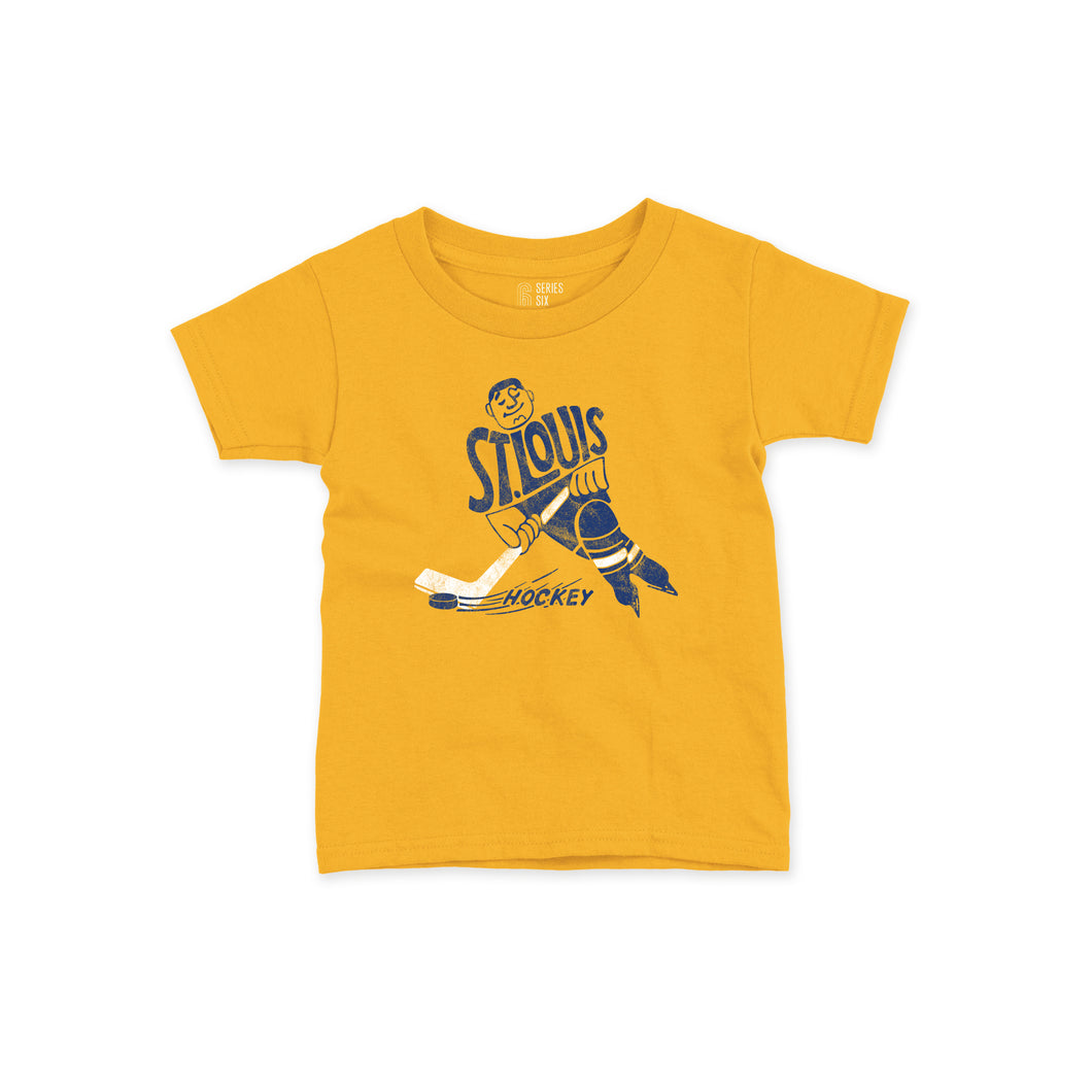 Hockey Player Cartoon Toddler + Youth T-Shirt