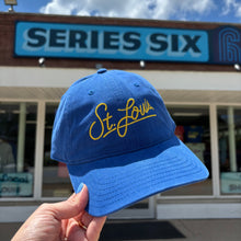 Load image into Gallery viewer, St. Louis Script Soft Style Hat - Royal Blue
