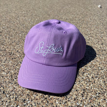 Load image into Gallery viewer, St. Louis Script Embroidered Youth Hat - Purple
