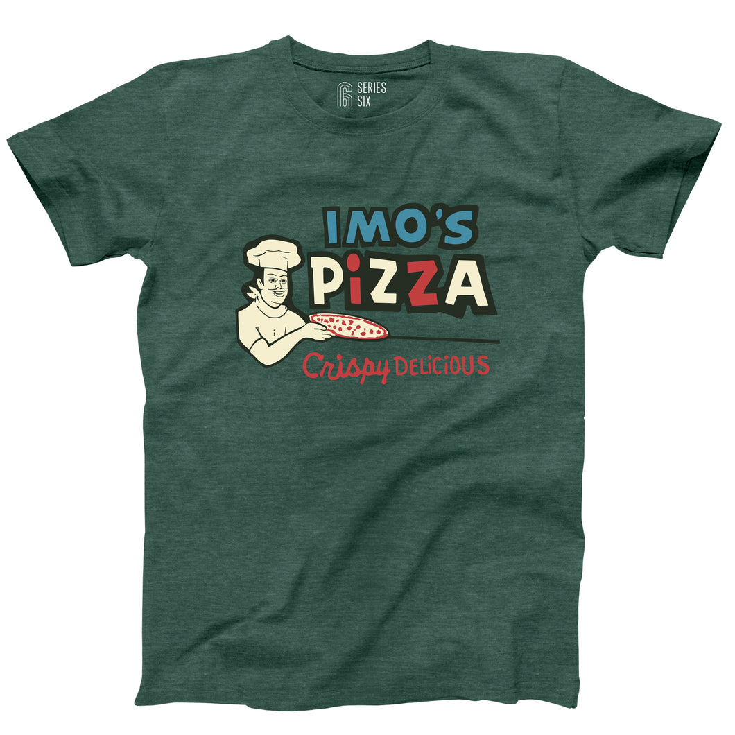 Imo's Pizza Window Unisex Short Sleeve T-Shirt