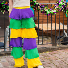 Load image into Gallery viewer, Mardi Gras Layered Ruffle Pants
