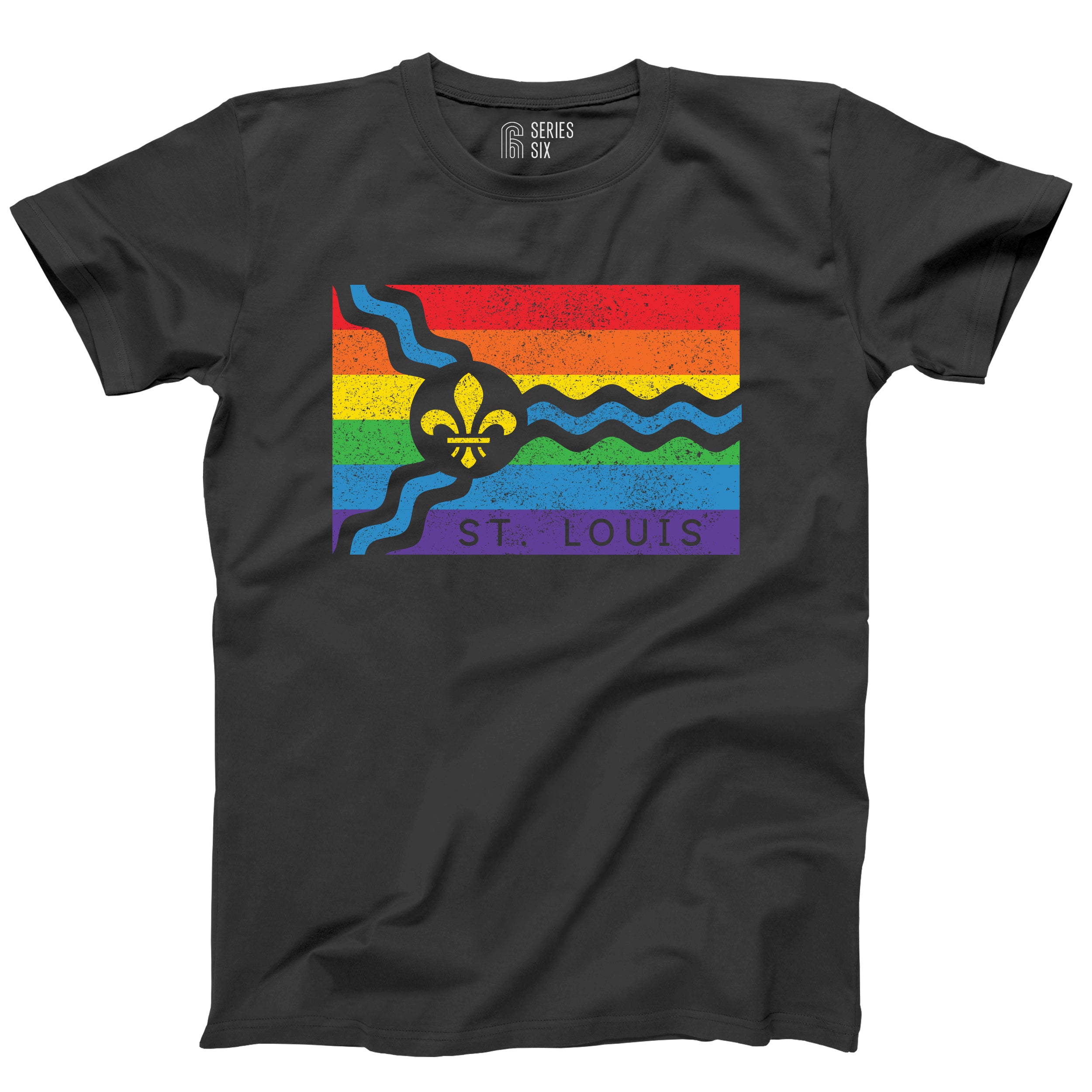 Pride St. Louis Flag Short Sleeve Unisex T-Shirt – Series Six