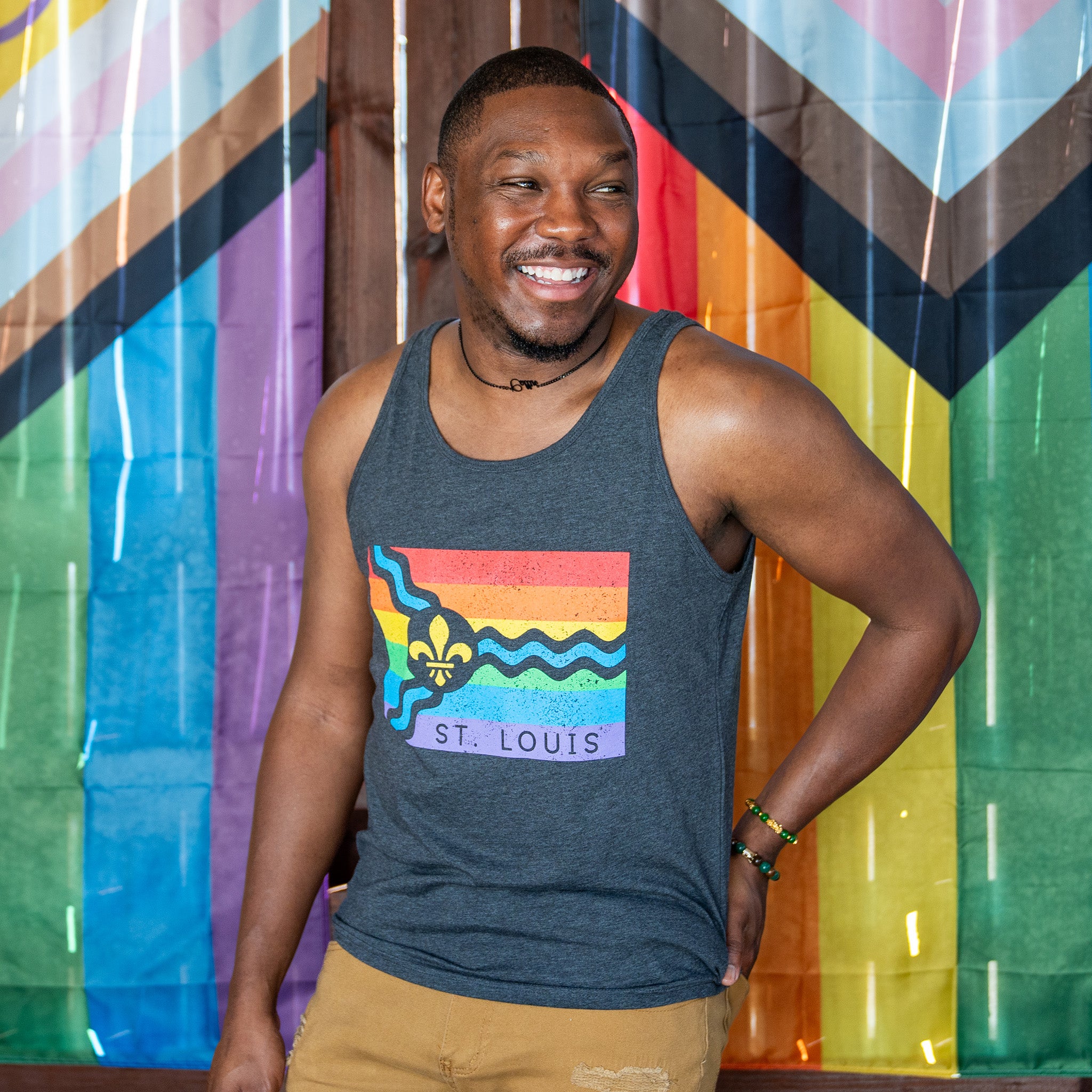 Pride St. Louis Flag Unisex Tank Top – Series Six