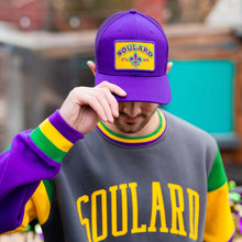 Load image into Gallery viewer, Soulard Patch Mardi Gras Snapback Trucker Hat - Purple
