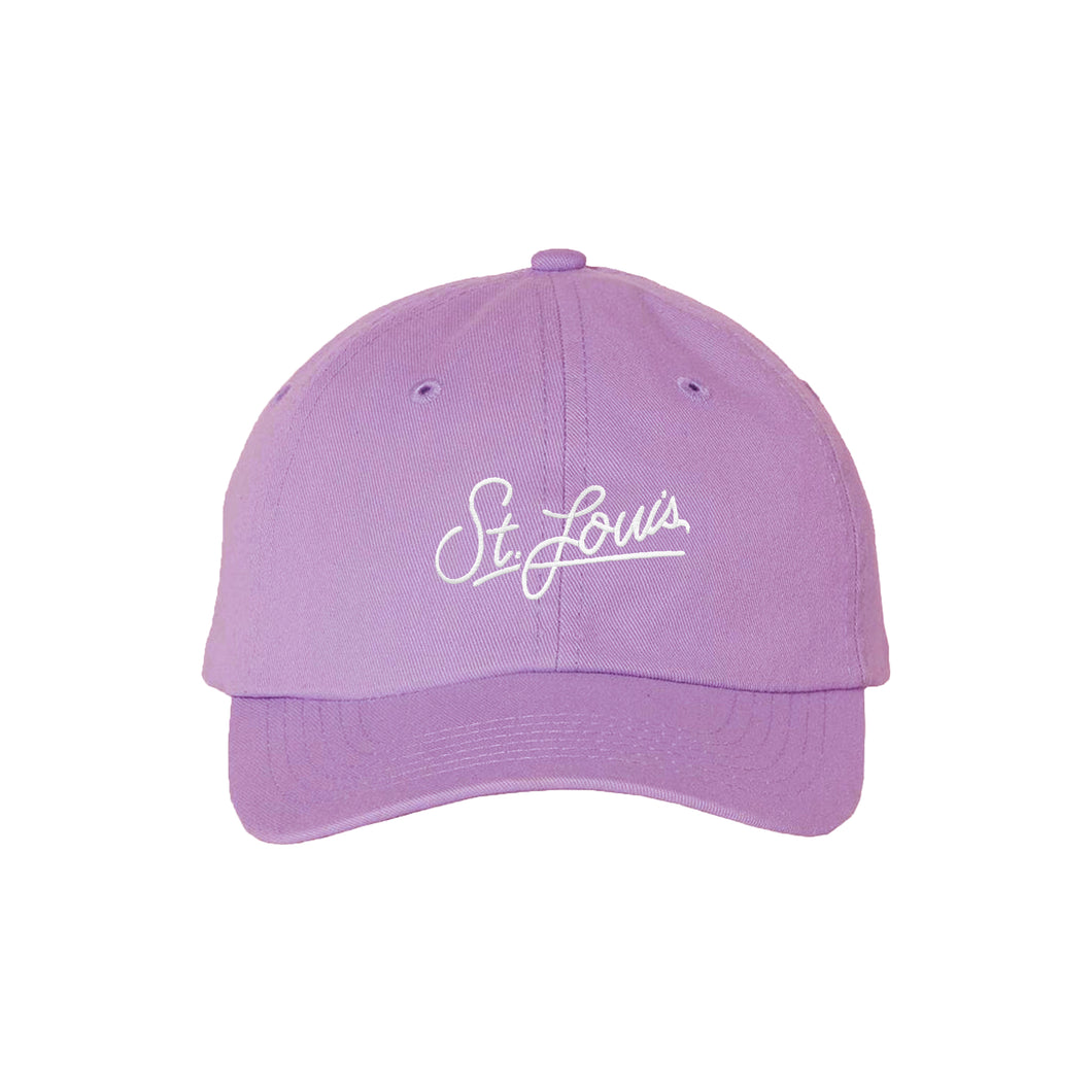 St. Louis Script Embroidered Youth Hat - Purple