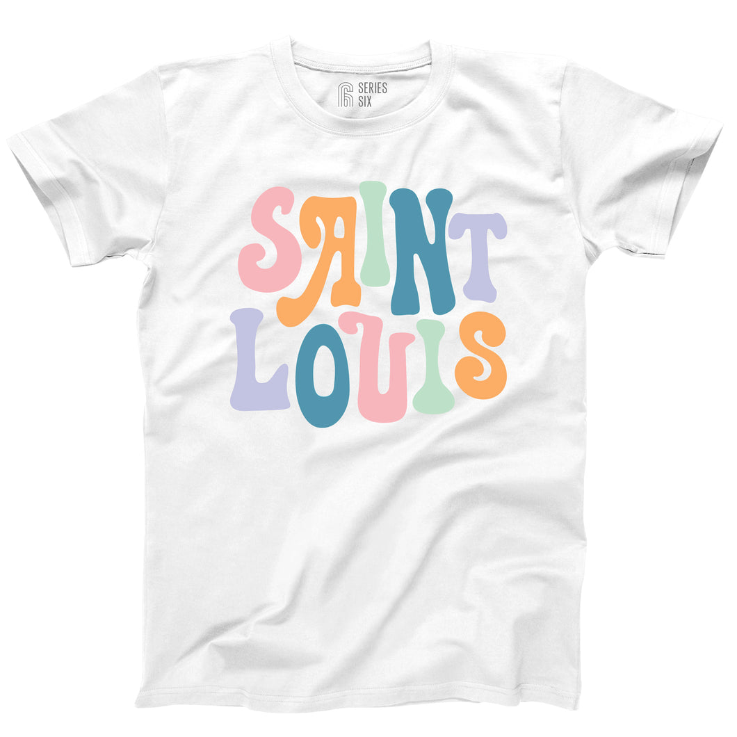 Saint Louis Rainbow Groovy Short Sleeve Unisex T-Shirt