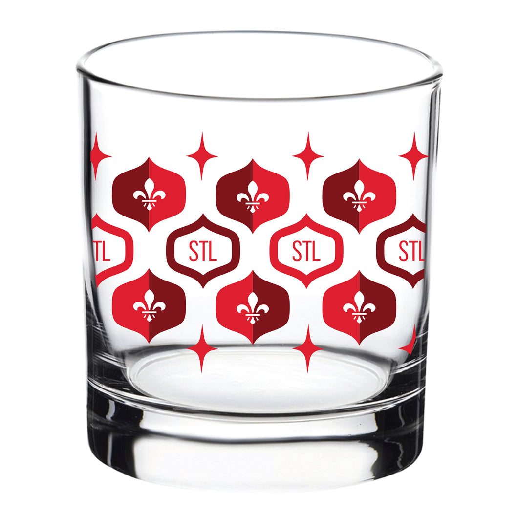 Red STL 11oz Whiskey Glass