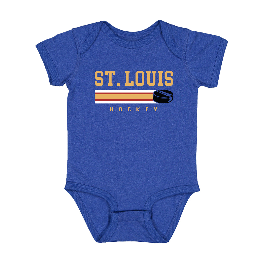 Retro Hockey Puck Baby Onesie