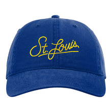 Load image into Gallery viewer, St. Louis Script Soft Style Hat - Royal Blue
