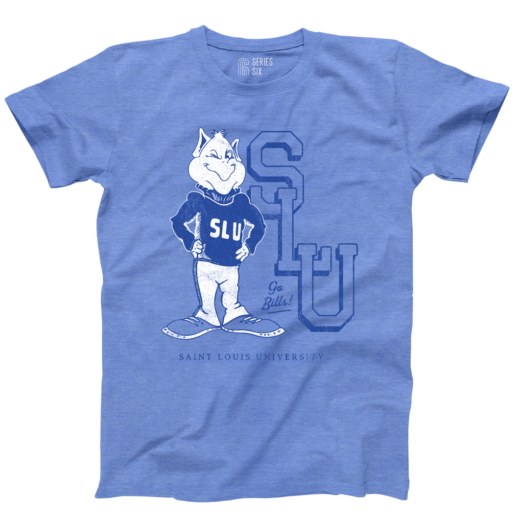 SLU Go Bills Unisex Short Sleeve T-Shirt - Light Blue