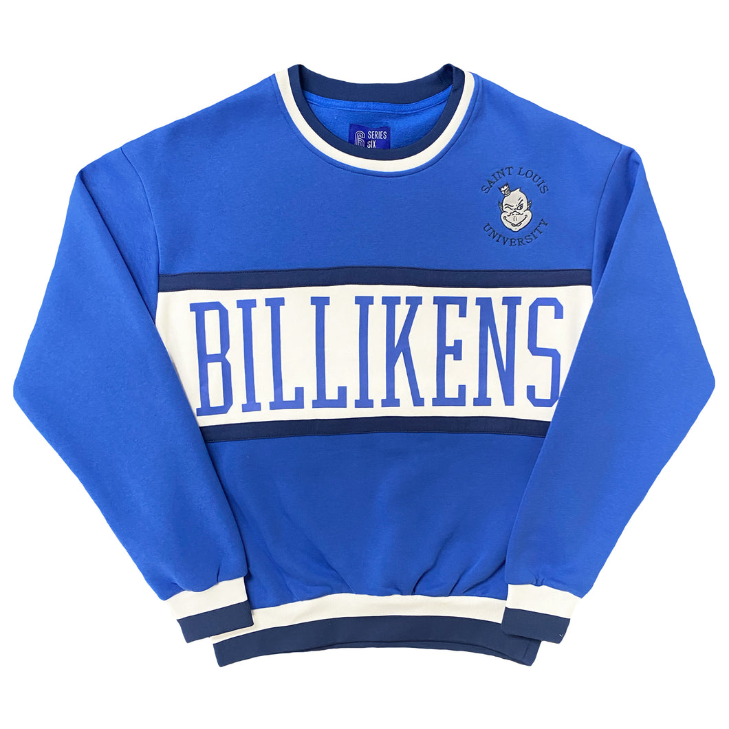 SLU Billikens Color Block Crewneck Unisex Sweatshirt - Royal