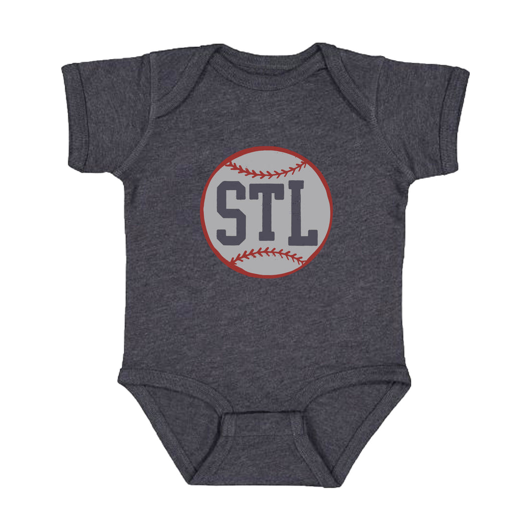 STL Baseball Baby Onesie