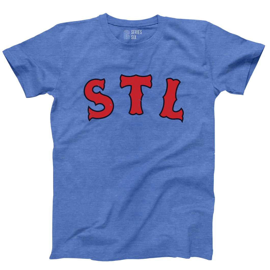 STL Distressed Unisex Short Sleeve T-Shirt - Blue