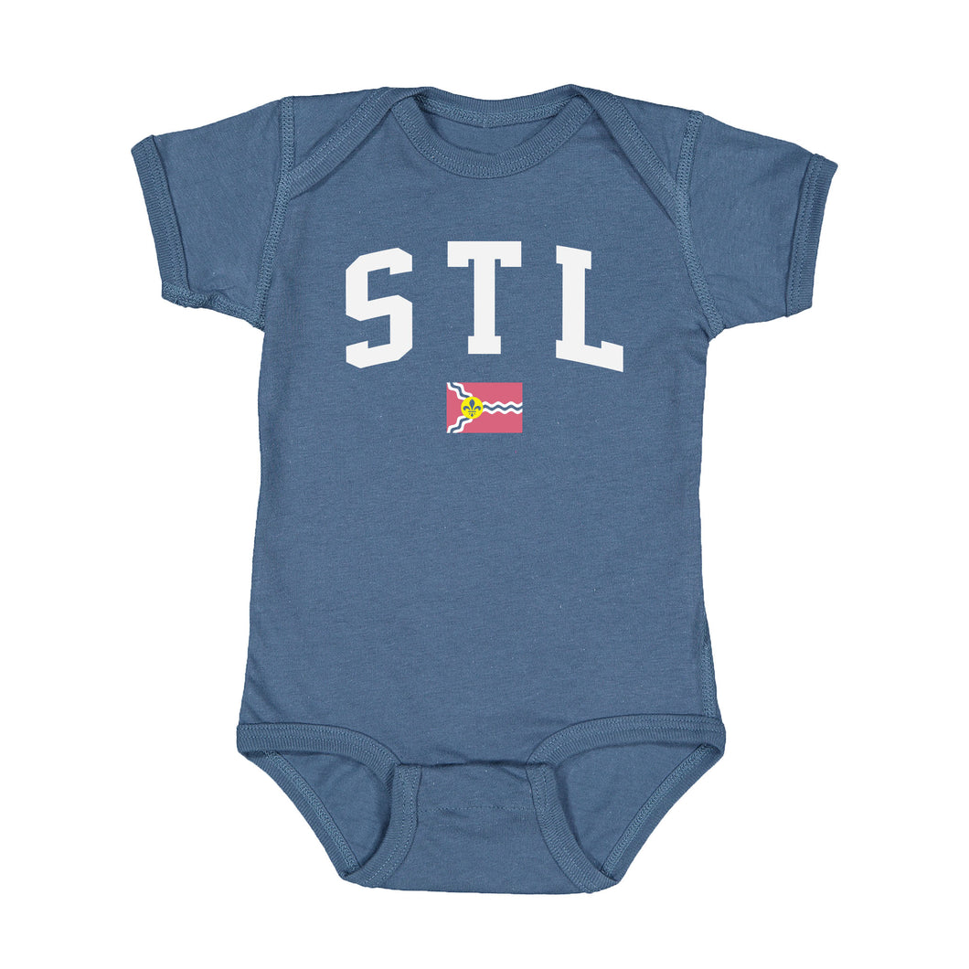 STL Flag Baby Onesie - Blue