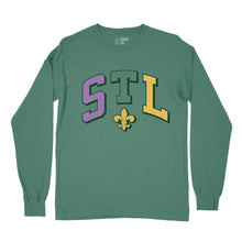 Load image into Gallery viewer, STL Fleur De Lis Mardi Gras Unisex Long Sleeve T-Shirt
