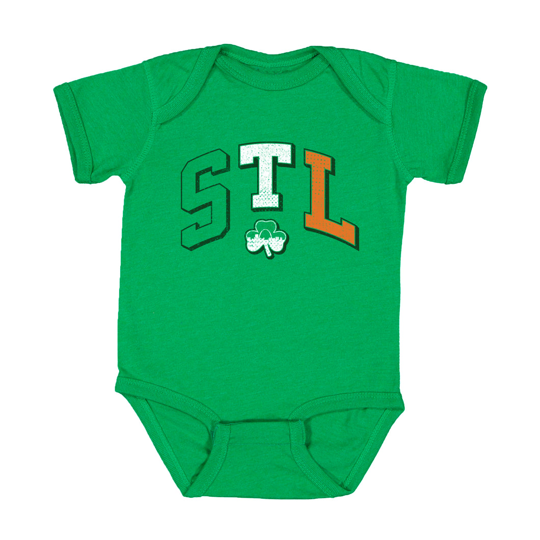 STL Shamrock Skyline Baby Onesie