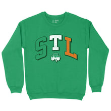 Load image into Gallery viewer, STL Shamrock Skyline Crewneck Unisex Sweatshirt
