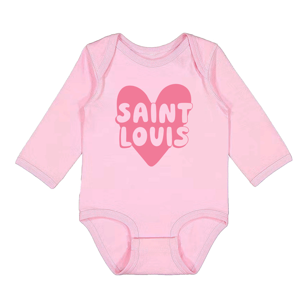 Saint Louis Heart Baby Onesie