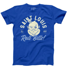 Load image into Gallery viewer, SLU Roll Bills Unisex Short Sleeve T-Shirt - Royal
