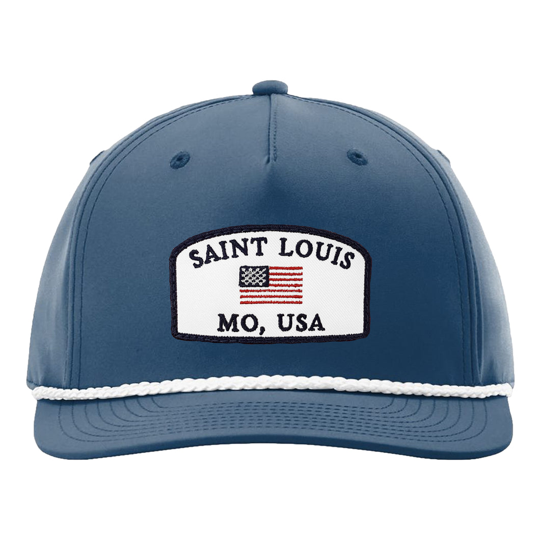 Saint Louis USA Five Panel Rope Hat - Blue