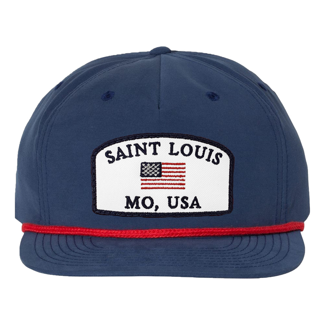 Saint Louis USA Rope Bill Snapback Hat - Navy