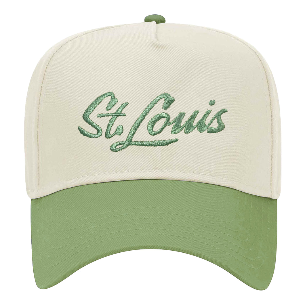 St. Louis Script Embroidered Structured Snapback Hat