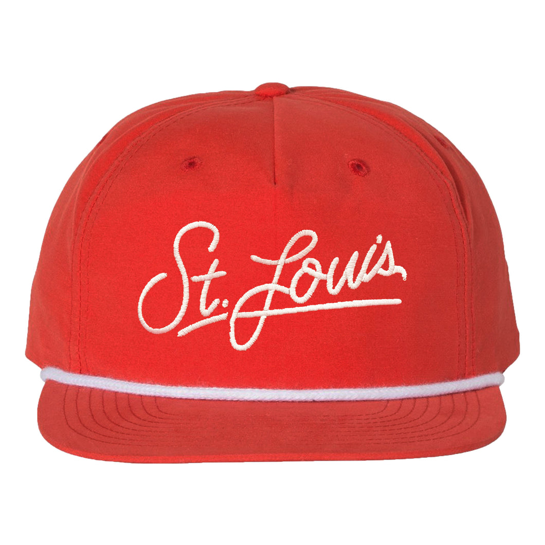 St. Louis Script Rope Bill Snapback Hat
