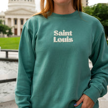 Load image into Gallery viewer, Saint Louis Puff Crewneck Unisex Sweatshirt - Mint
