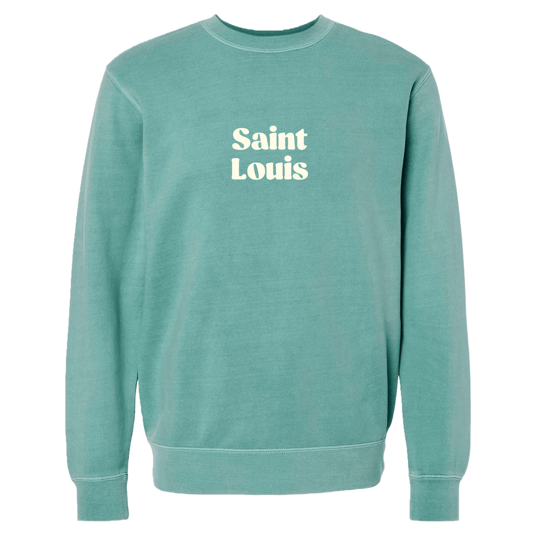 Saint Louis Puff Crewneck Unisex Sweatshirt - Mint