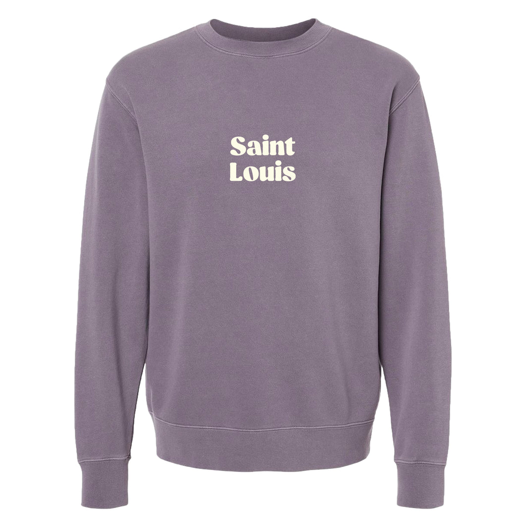 Saint Louis Puff Crewneck Unisex Sweatshirt - Purple