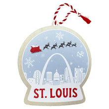Load image into Gallery viewer, St. Louis Snowglobe Wooden Ornament
