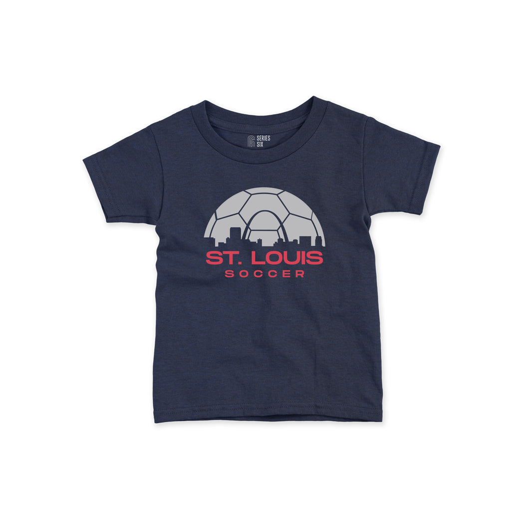Soccer Skyline Toddler T-Shirt - Navy
